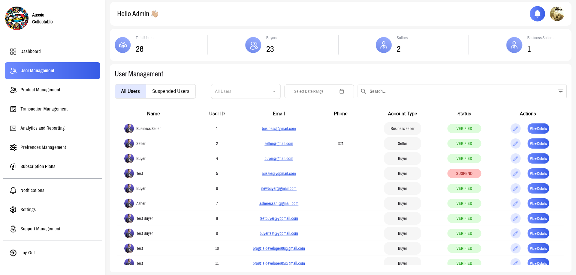 Games Management - Admin Panel